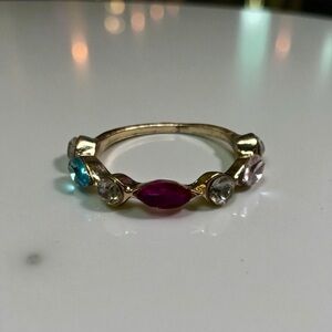 Elegant Gold Multi-Stone Ring